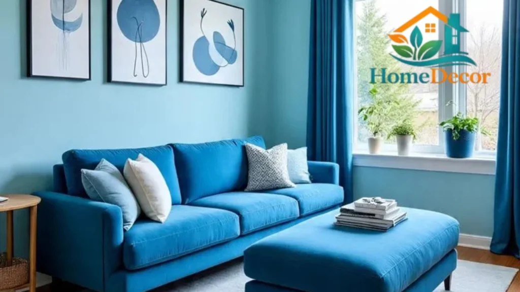 Blue Couch Living Room