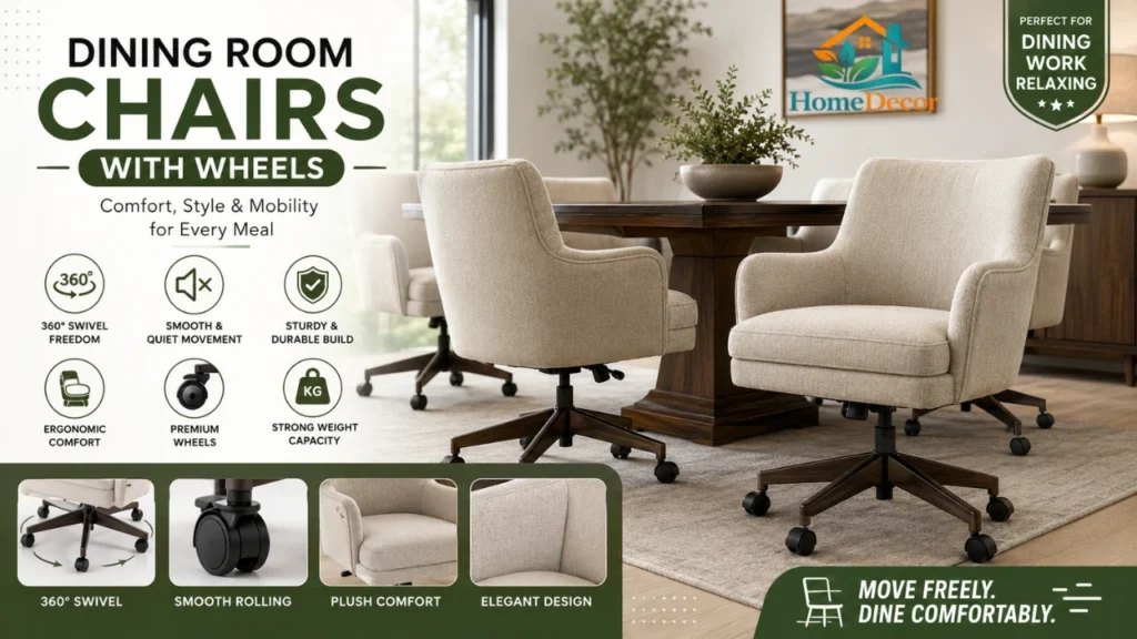 Dining Room Chairs with Wheels