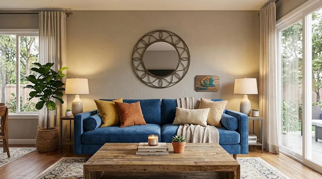 Blue Sofa Living Room
