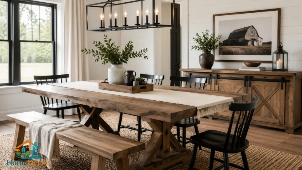 modern farmhouse dining room table